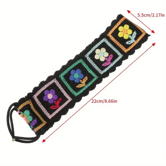 Handcrafted Headband 70s Hippie Style Statement Piece - Picture 3 of 3